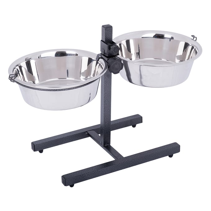 Hondenbar (tot 50 cm hoog) incl. 2x RVS Voerbak 2,8L