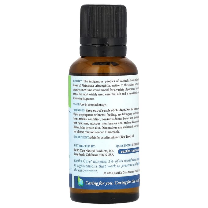 Earth'S Care, 100% Pure Tea Tree Oil, 30Ml(1Fl Oz)