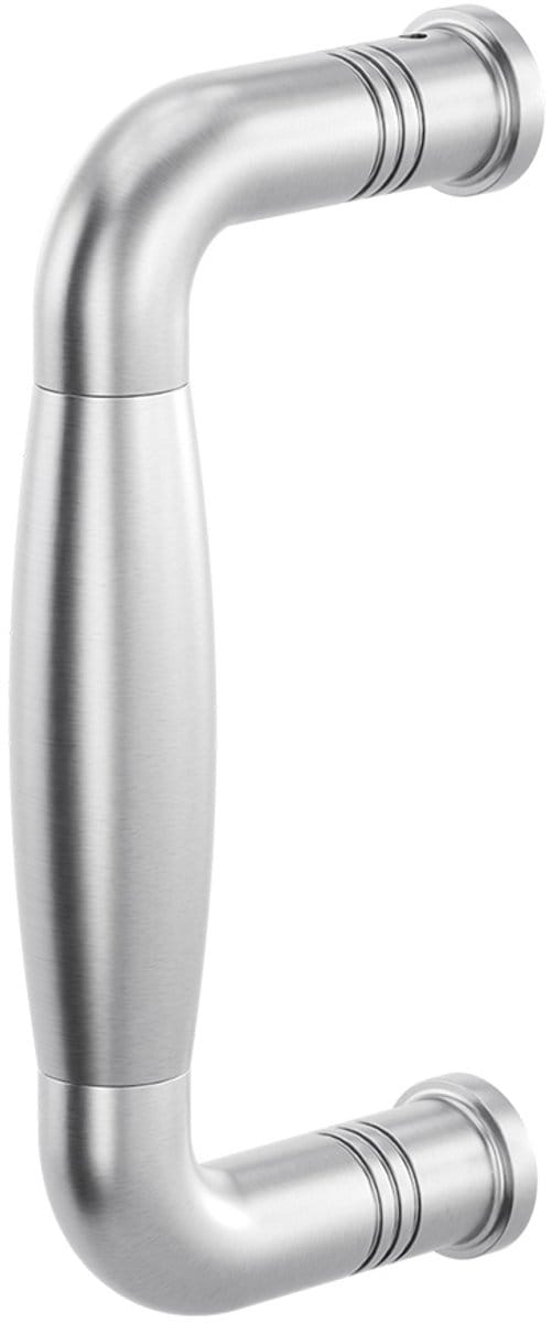 Deurgreep - RVS geborsteld - RVS - GPF - Binnendeur - GPF4946.09A Ika RVS geborsteld gebogen130x60/114mm