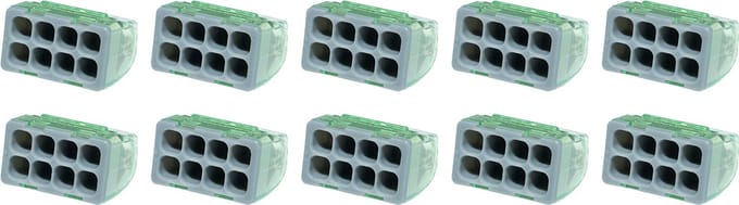 Lasklem - Primtex - 8 Polig - 0.2-2.5 mm2 - Grijs - 10 Stuks