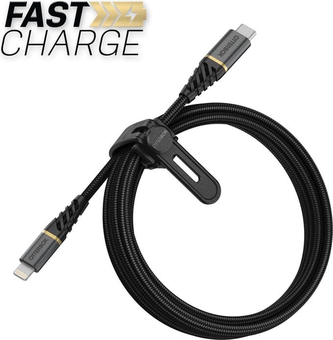 OtterBox Premium USB-C naar Lightning kabel - 2M - Zwart