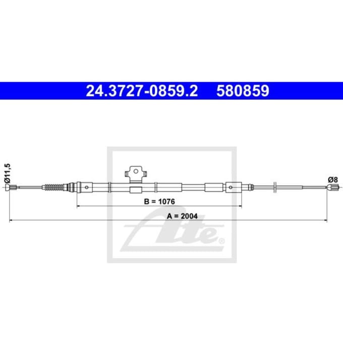 Kabel, parkeerrem ATE 24.3727-0859.2