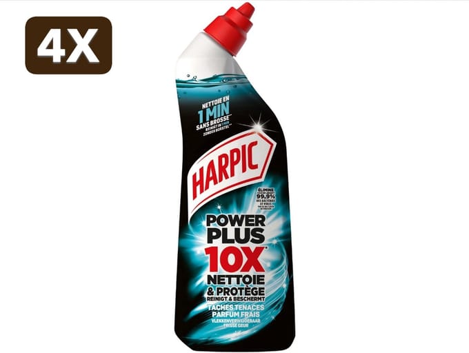 4 x Harpic Powerplus Hygiene toiletreiniger | flacon van 750 ml