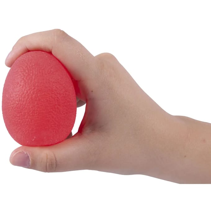 Ergonomisch gevormd oefenballetje (Premium): Zacht - rood