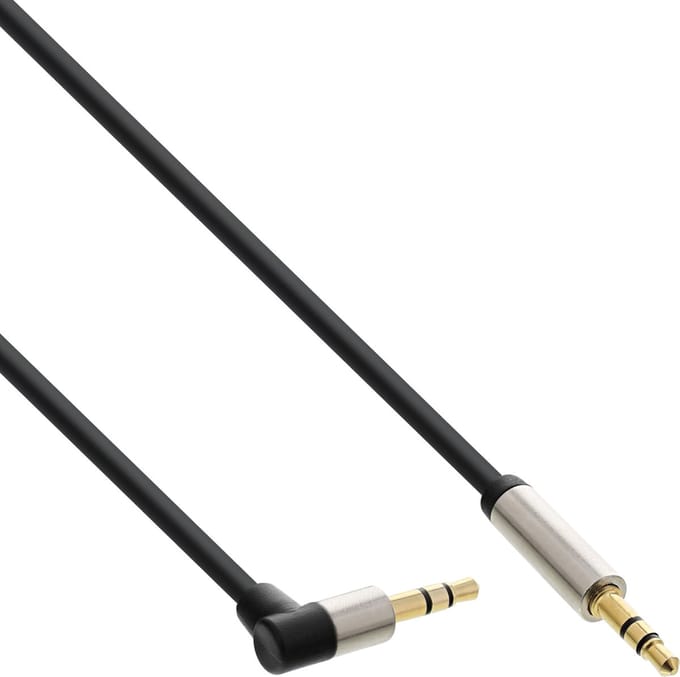 Premium 3,5mm Jack stereo audio slim kabel - haaks - 2 meter