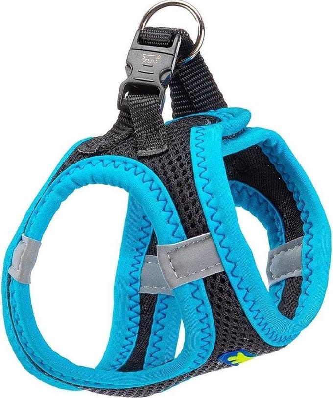 Ferplast Hondentuigje Kaori Polyester Zwart/blauw 24 Tot 28 Cm