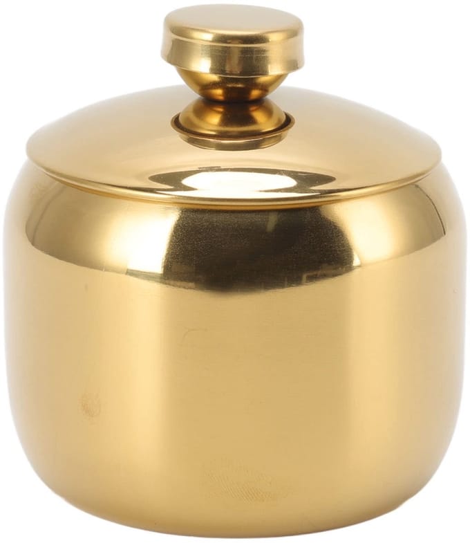 Dailygoody - Stainless Steel Kruidendoos met Deksel - Gouden