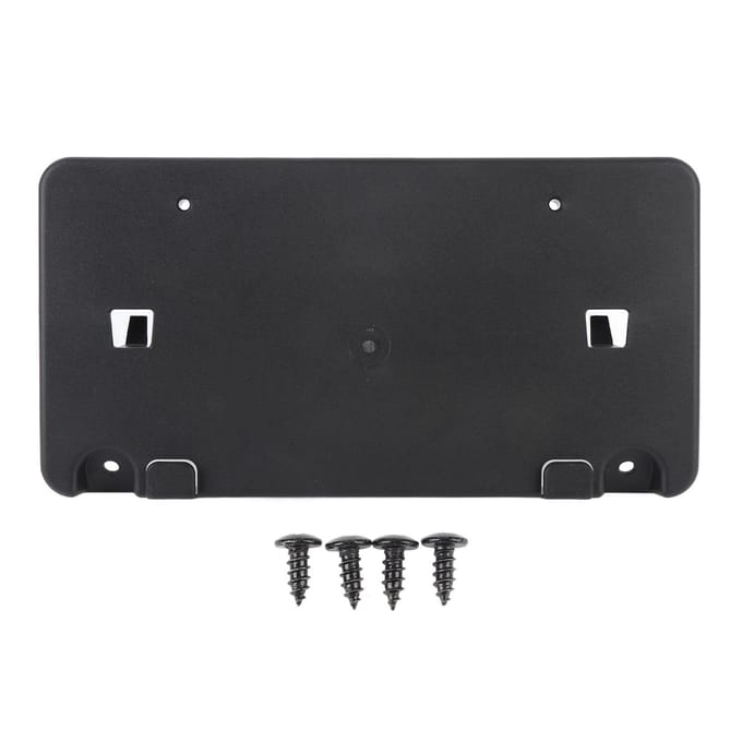 Support de Plaque d'Immatriculation pour Pare-chocs Avant en Plastique ABS Support de Plaque d'Immatriculation de Remplacement pour Bronco 2021 à 2024 2 Portes 4 Iron bar black