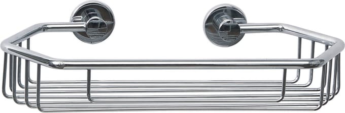 tesa® Draad doucherek, hoogglans verchroomd metaal, zelfklevend, 65 mm x 275 mm x 135 mm