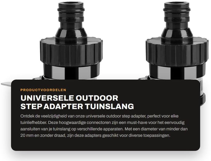 Dailygoods - Universele Outdoor Step Adapter - Tuinslang Connector (2 Stuks) - Hoogwaardige ABS Materialen