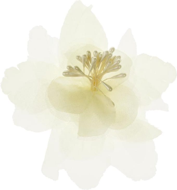 Haarclipje bloem ivoor