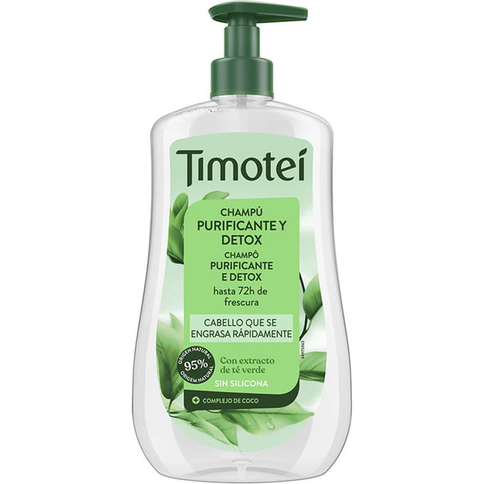 Timotei Purifying en Detoxifying Shampoo Met Groene Thee Extract Voor Vet Haar 600 ml