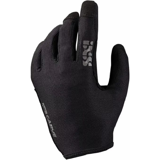 IXS Carve Gloves Kids, zwart Handschoenmaat M
