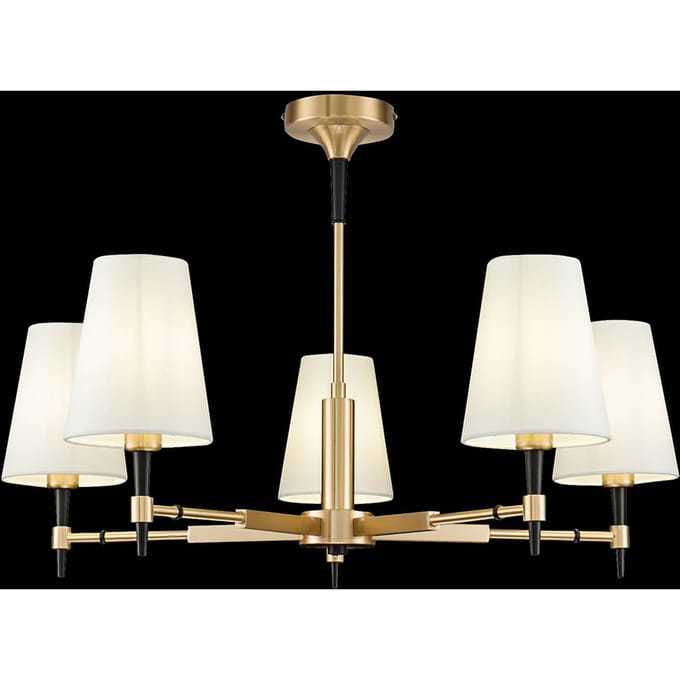 Maytoni Zaragoza kroonluchter 5-lamps stoffen kap