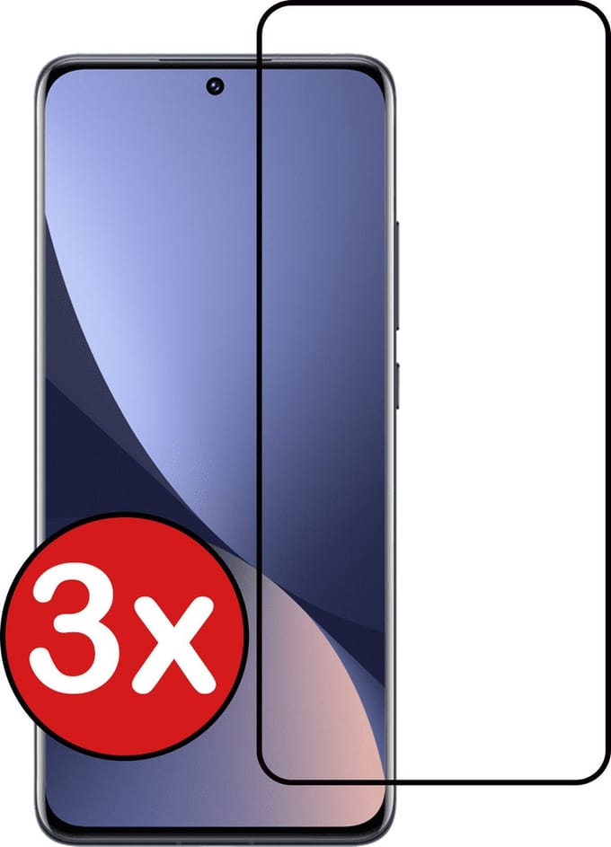 Screenprotector - 3 Stuks - Geschikt voor Xiaomi 12X - Full Cover - Beschermglas - Gehard Glas - Tempered Glass - Screen Protector