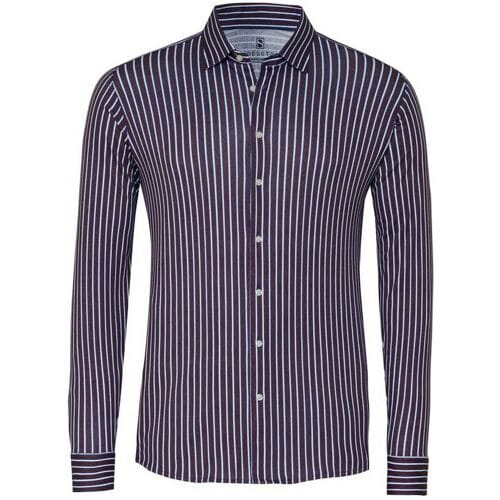 Desoto Overhemd Casual Kent Stripes Bordeaux / male