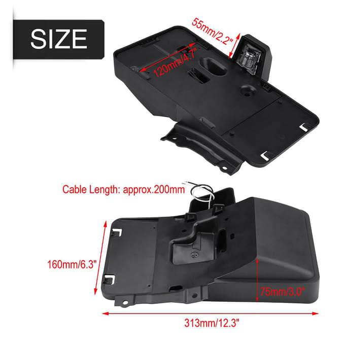 Montagebeugel Achterkentekenplaat Frame Houder Met Licht voor Jeep Wrangler JK 20062017