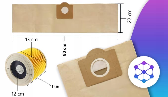 Kärcher WD3/MV3 - Stofzuigerzakken - 10 stuks - 2-laags Papier - Met Filter