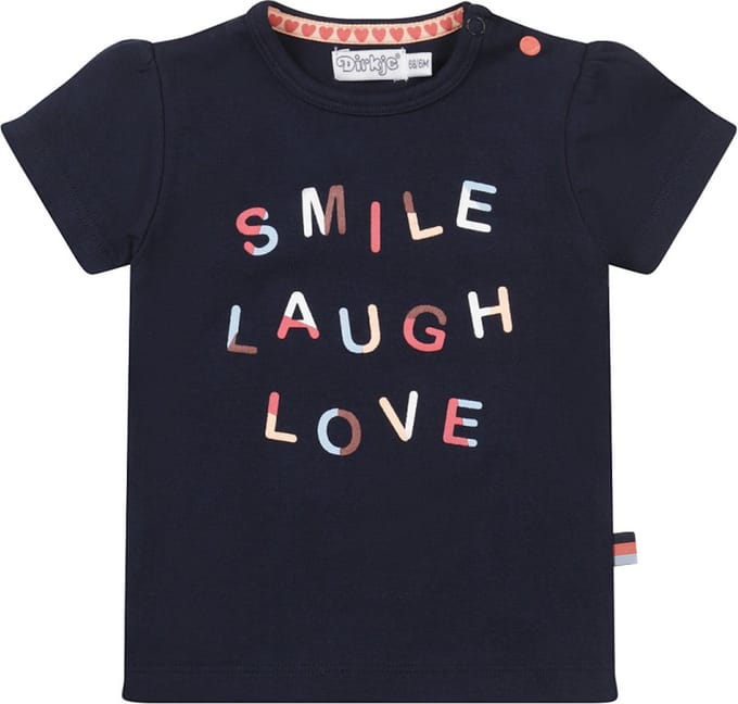 Dirkje T-Shirt Korte Mouw Smile Navy 86