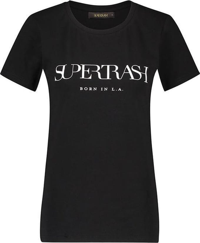 Supertrash - T-Shirt - T Shirt Dames - Zwart -  Maat M