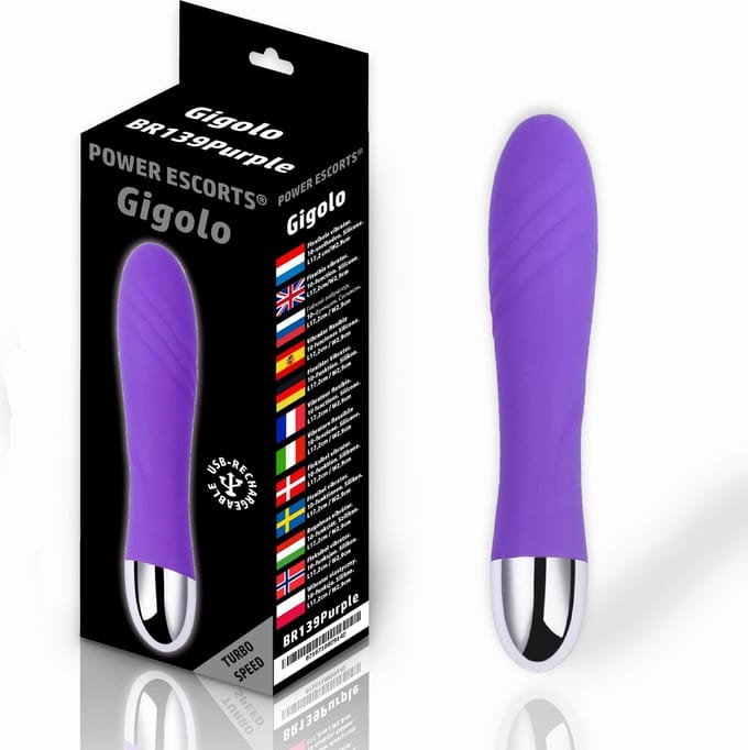 Power Escorts Gigolo G spot Vibrator - Oplaadbaar - Paars - Silicone