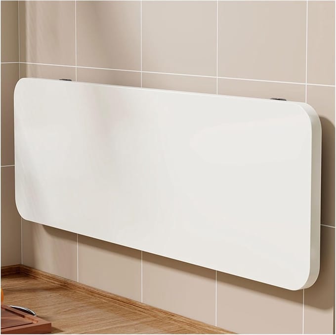Wandklaptafel - Opklapbaar bureau - Ruimtebesparend werken - Sterk draagvermogen - 80x20cm - Wit