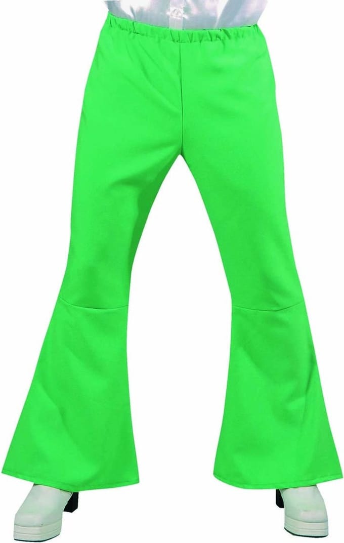 Hippie Disco broek groen man - Maat 50/52