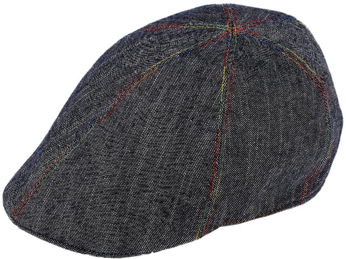 Flatcap 60% Linnen 40% Katoen Antracite Fiebig maat 55-S
