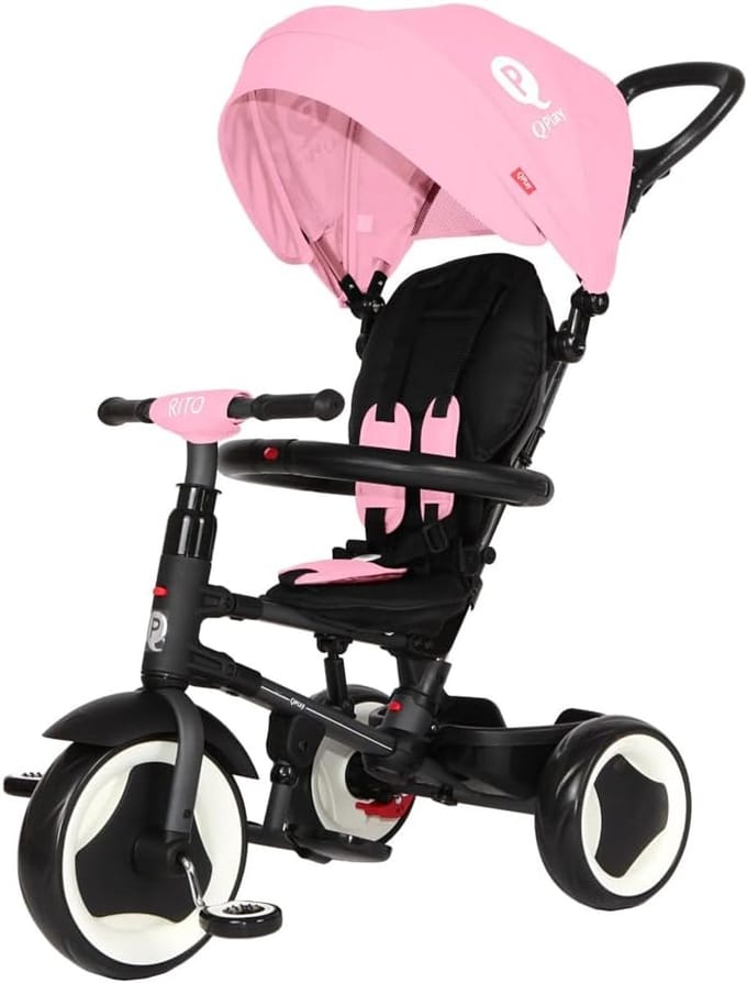Driewieler - Loopfiets - Buiten spelen - Verstelbaar handvat - Roze