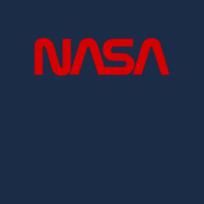 NASA Worm Logotype T-shirt - Navy - S