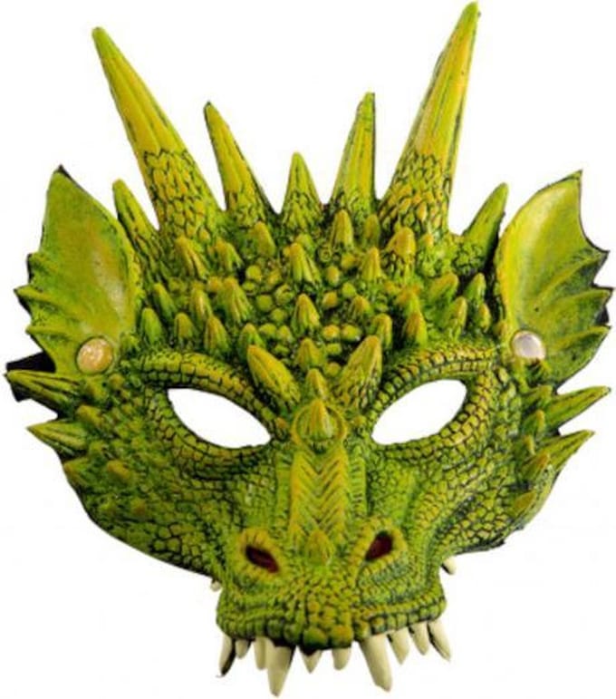 Carnival Toys Masker Draak Latex Groen One-size