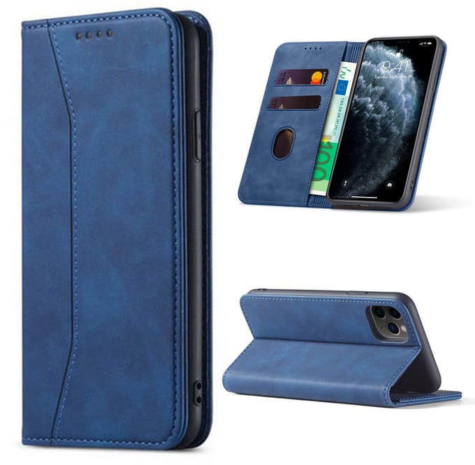 Hoesje geschikt voor iPhone 17 Pro Max - Bookcase - Pasjeshouder - Portemonnee - Kunstleer - Blauw
