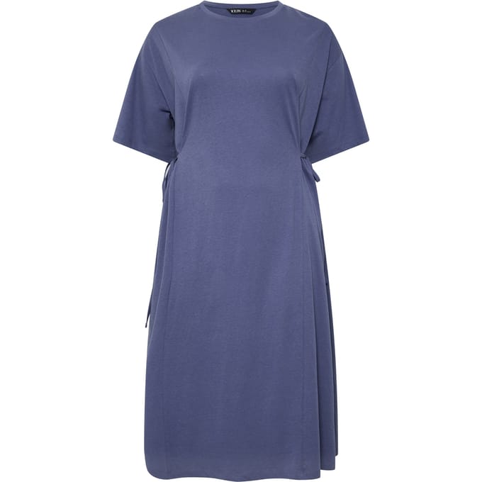 Yours Blauwe Midijurk Met Strik Aan De Voorkant Size 42