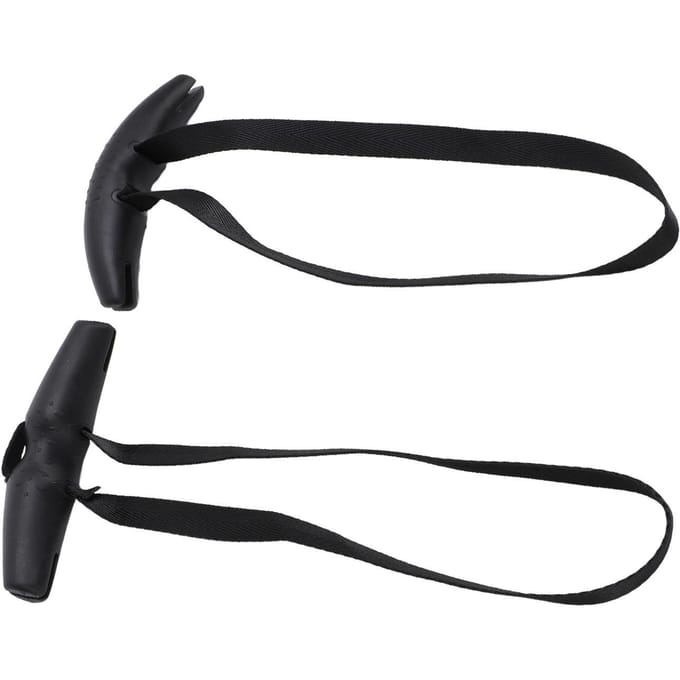 2 STUKS Optrekhandvatten Silicone Nylon Hoornvormige Gym Oefenhandvatten Pulldown Hulpstukken voor