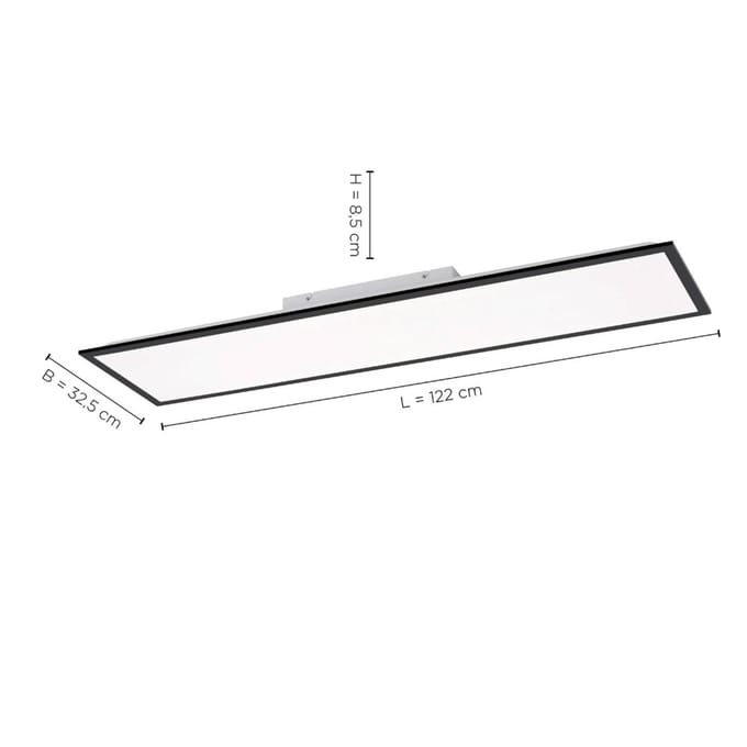 LED-plafondlamp FLAT - instelbare lichtkleur - dimbaar - met afstandsbediening - 36 W - L 1195 x B 295 mm