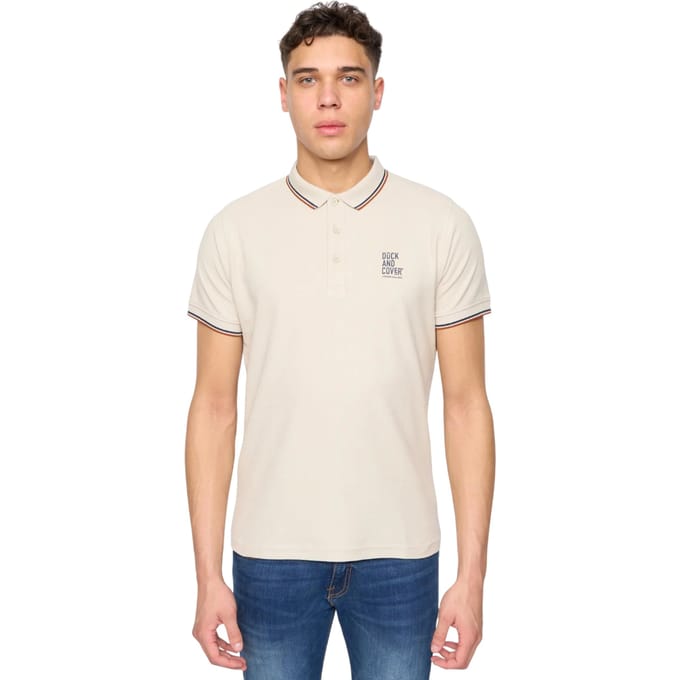 Duck and Cover Heren Melports Poloshirt (Gebroken wit)