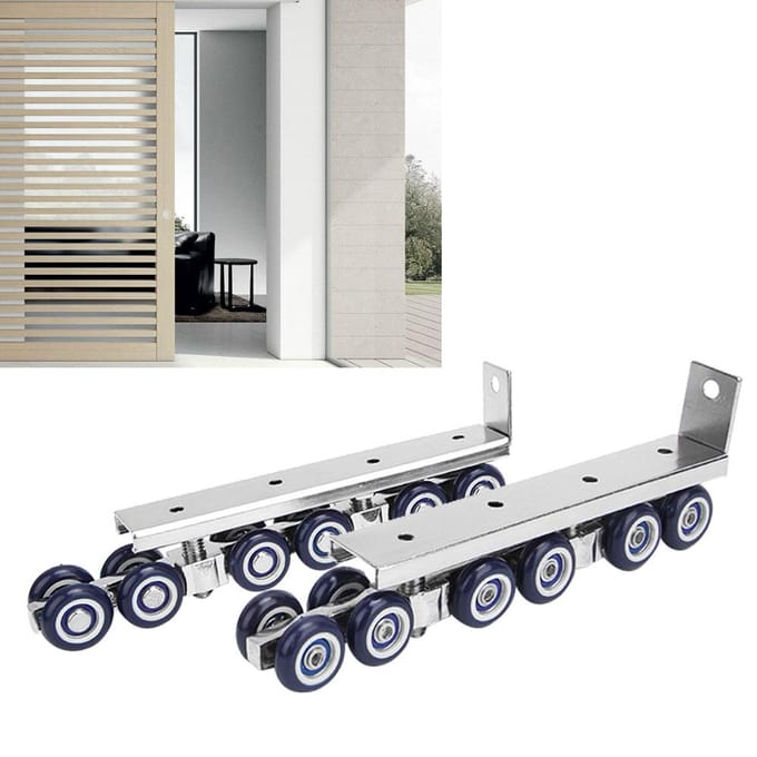 1 Paire 12 Roues Galets de Porte Coulissante Quincaillerie Roues Suspendues Roue de Rail Silencieuse