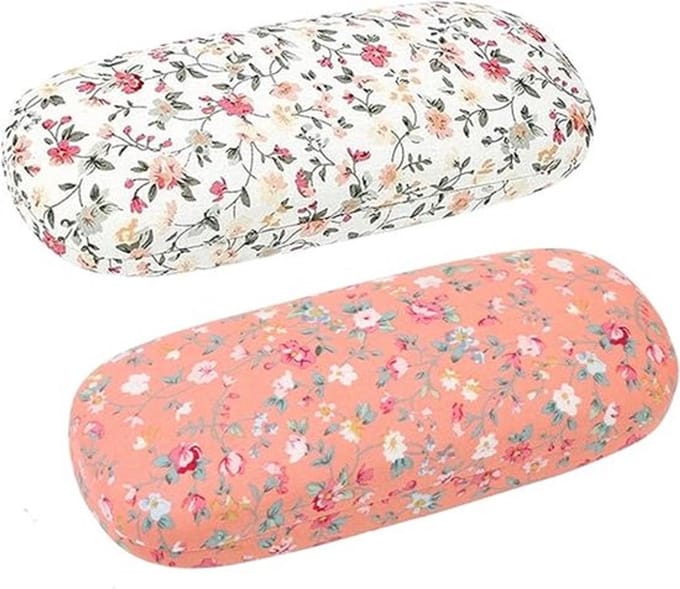 2 stuks - draagbare brillenkokers met bloemenprint voor dames