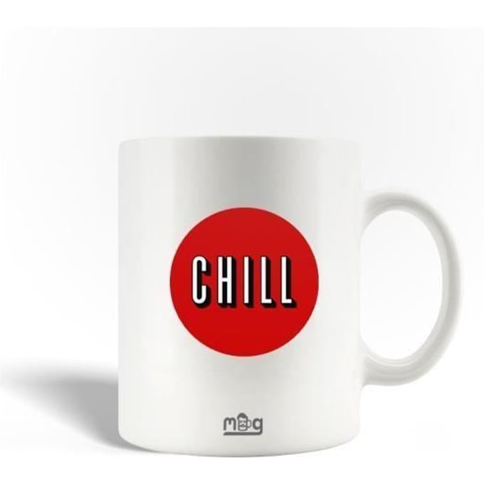 Mug en Céramique - MANIACASE - CHILL - Rouge - 30cl - Compatible Lave-Vaisselle rouge