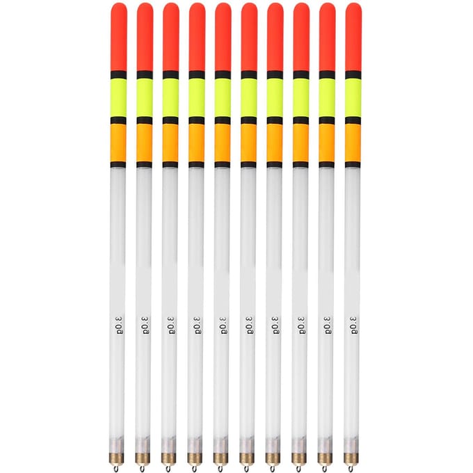 10 stuks duurzame plastic visdobbers, dobberstok, buis, multifunctioneel visvoer, aas, accessoires white