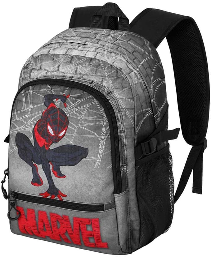 Karactermania - Marvel - Spiderman Spin - FIGHT FAN 2.2 Rugzak - Backpack handbagage met trolley bevestiging - Grijs