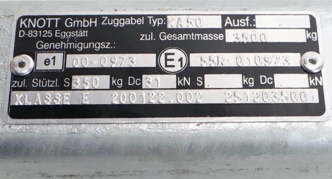 Knott adapterplaat - hartmaat 166/207mm - hoogte 50 mm
