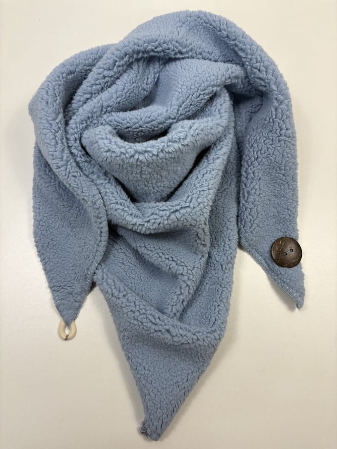 Driehoek winter Sjaal, Teddy van dik materiaal met knoop