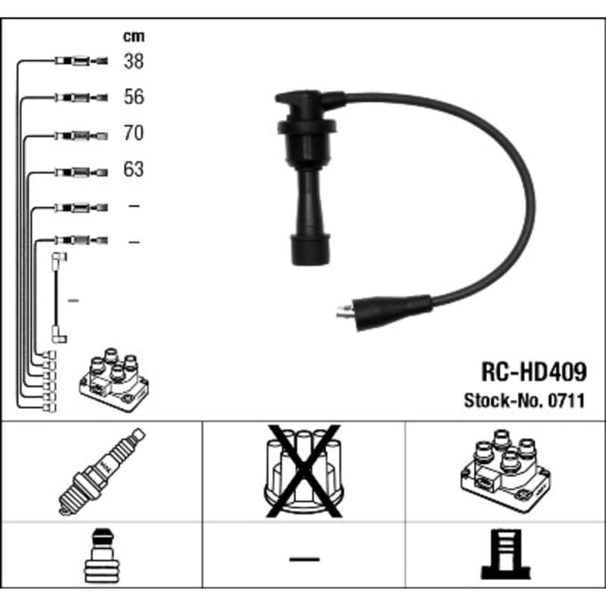 Bougiekabelset NGK 0711