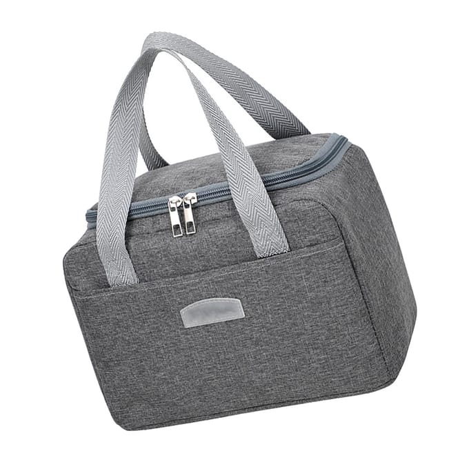 Geïsoleerde Lunchtas Waterdicht Grote Capaciteit Stevig Handvat Voedsel Lunchcontainer voor Kantoor Picknick gray