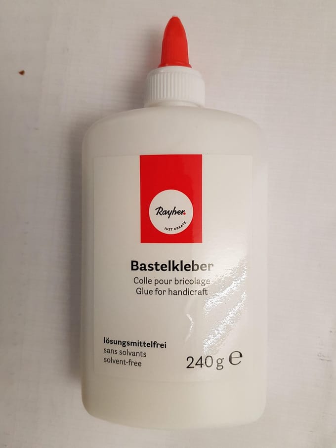 Rayher Hobby knutsel lijm - flacon van 240 gram - witte lijm - geschikt voor alles