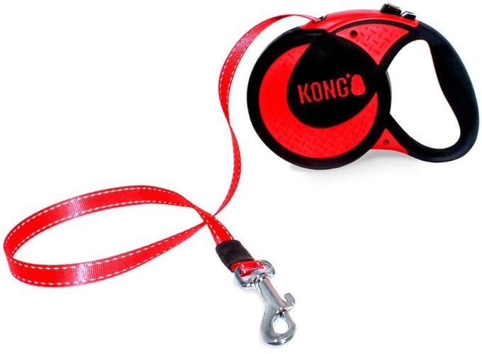 KONG Ultimate Intrekbare Lijn XL tot 70kg ca. 5m lang rood Hond