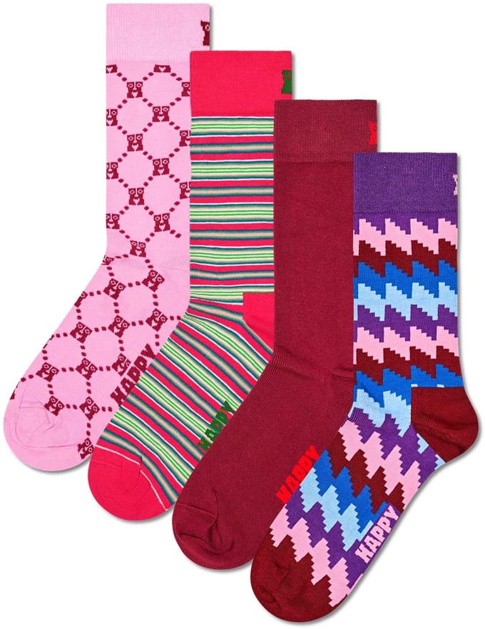 Happy Socks - 4-Pack Graphic Socks Gift Set - Dames - Sokken