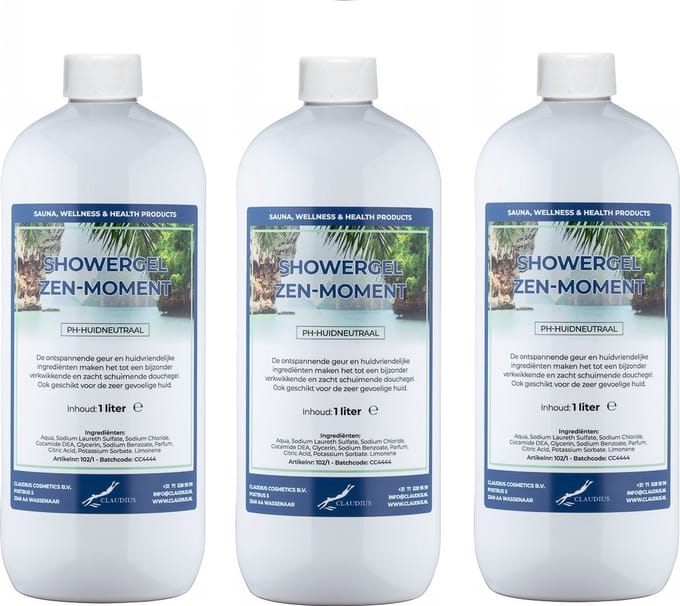 Douchegel Zen Moment 1 liter - set van 3 stuks - Showergel