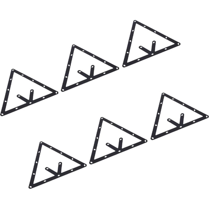6 Pièces Papier de Positionnement Billard Ajustement Sécurisé Autocollant de Positionnement Triangle Billard pour Noir Chinois white